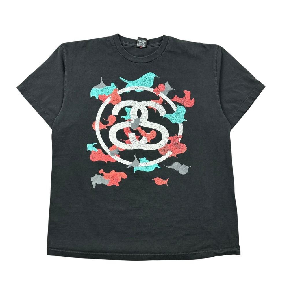 Vintage Stussy T Shirt Men XL Black Skater Surfer Streetwear 90s Y2K Graphic Tee - Picture 1 of 11